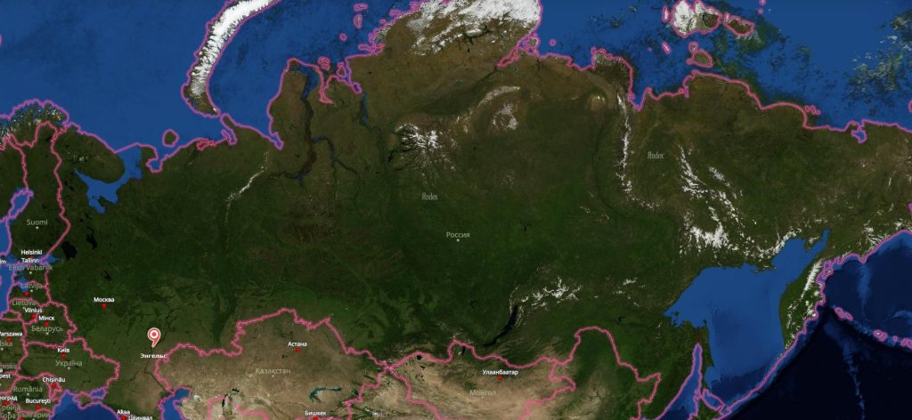 Энгельс на карте России