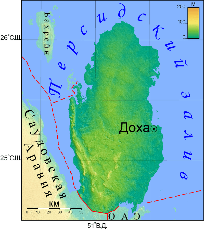 Карта Эд-Доха (Катар) на русском языке