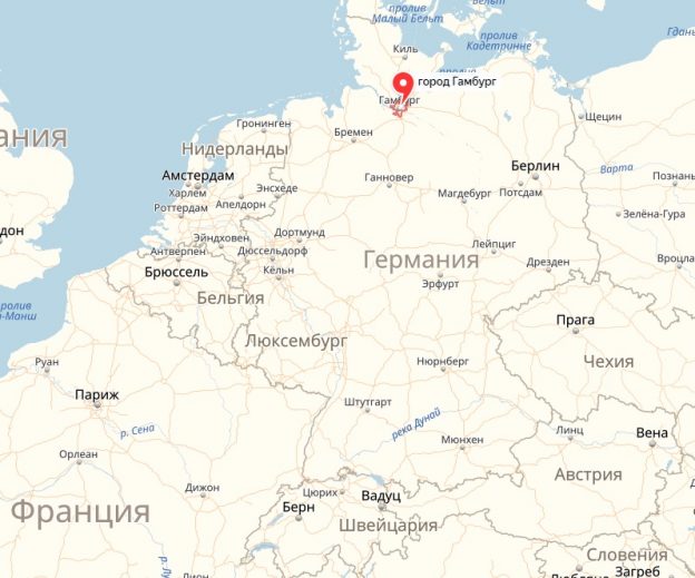 Карта рек германии на русском языке