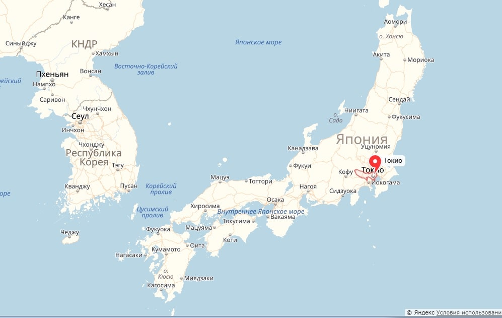 Карта японии токио - 86 фото