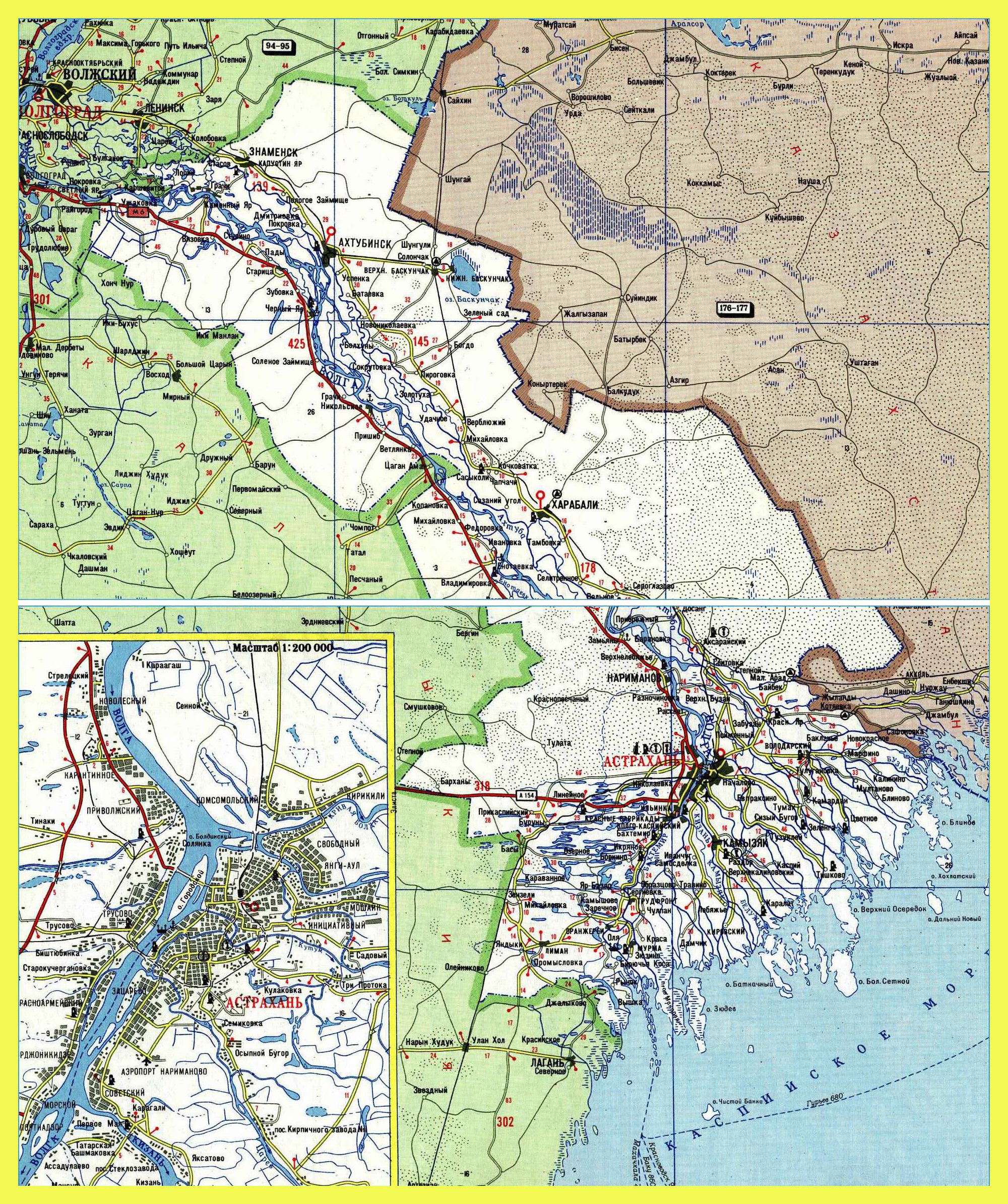 Рыча астрахань карта