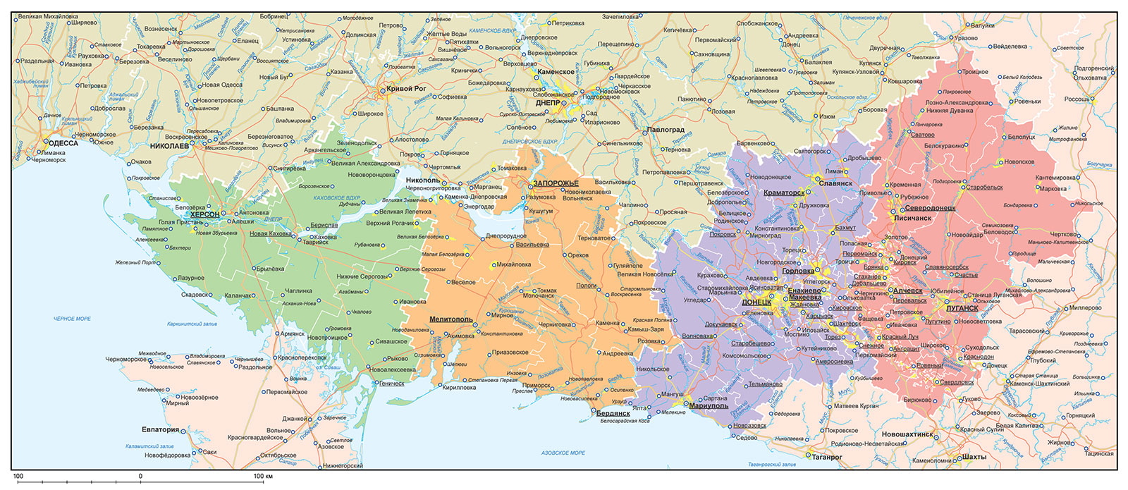Границы областей Украины