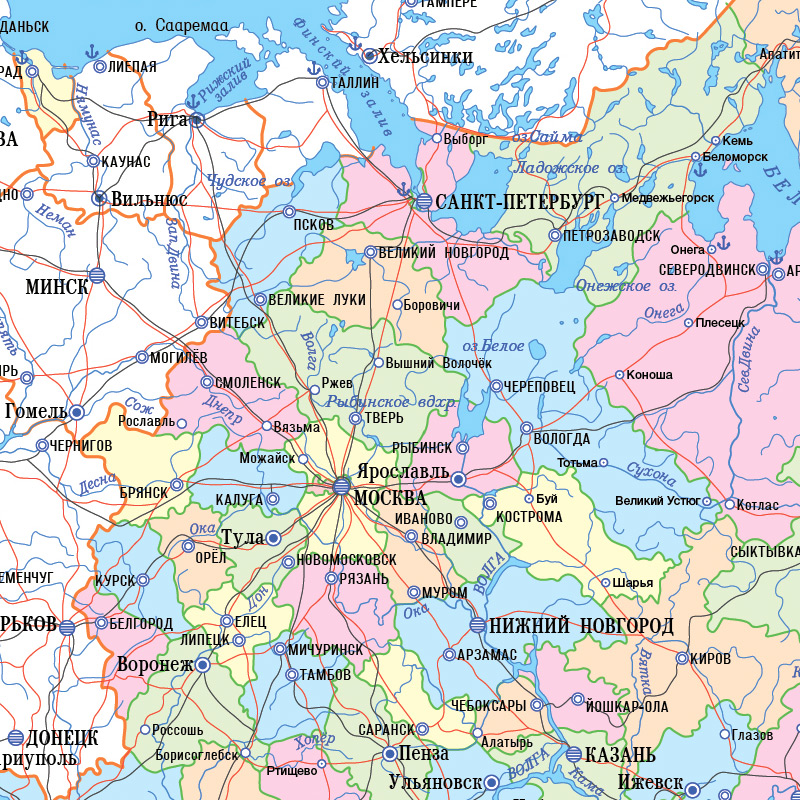 Карта России с городами подробно 2023 (обновленная)