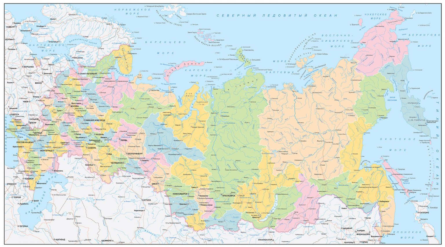 Карта россии в 2023 году