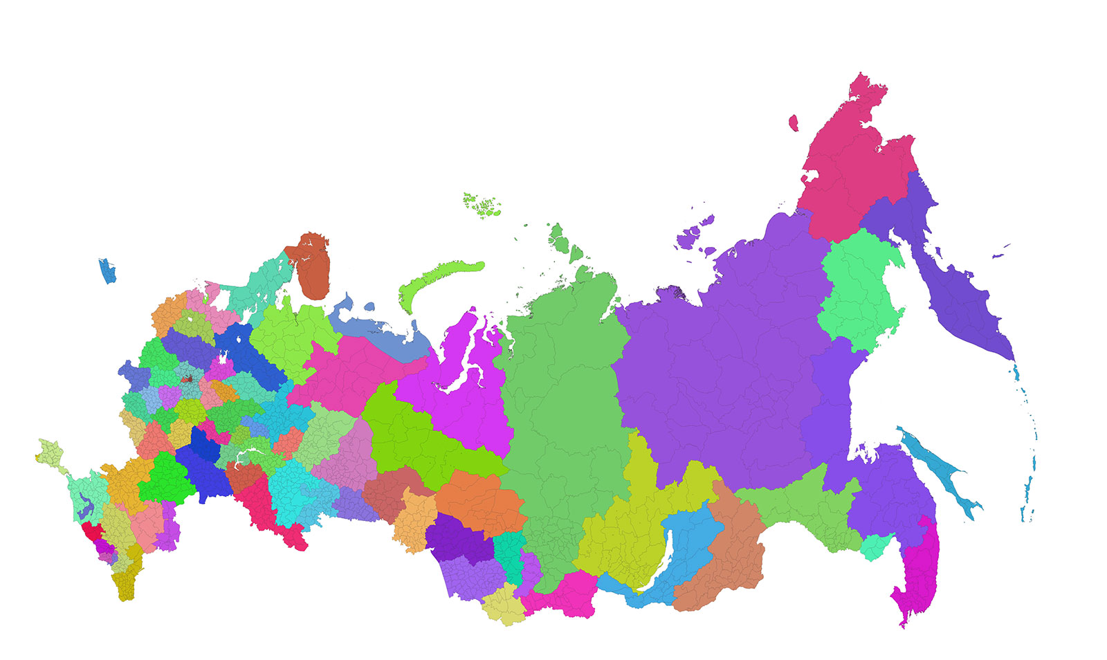 Карта России с регионами