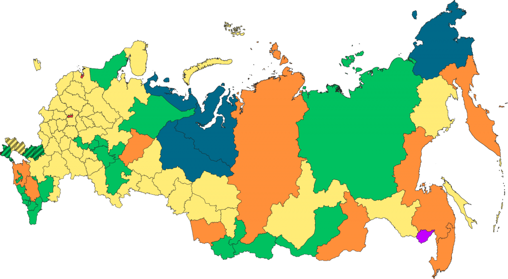 карта России с регионами