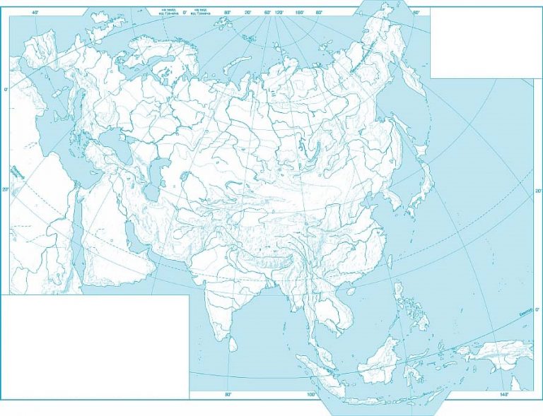 Контурная карта евразии для печати а4 черно белая