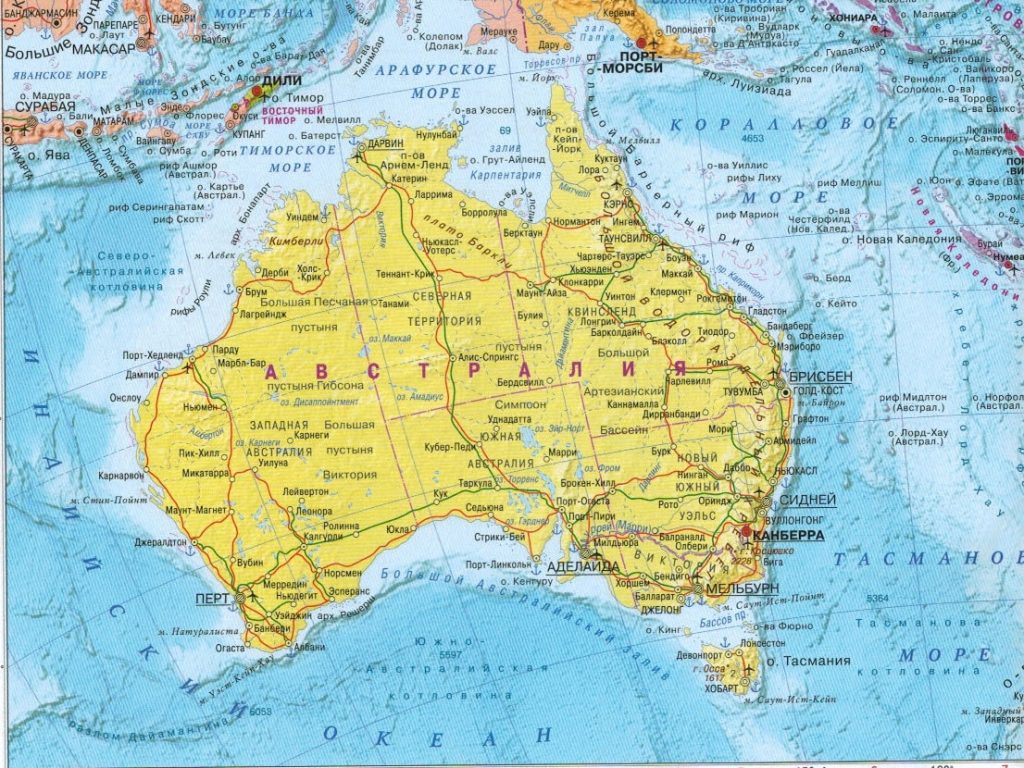 Австралия Континент карта. Материк Австралия на карте. Подробная карта Австралии. Карта Австралии физическая подробная.